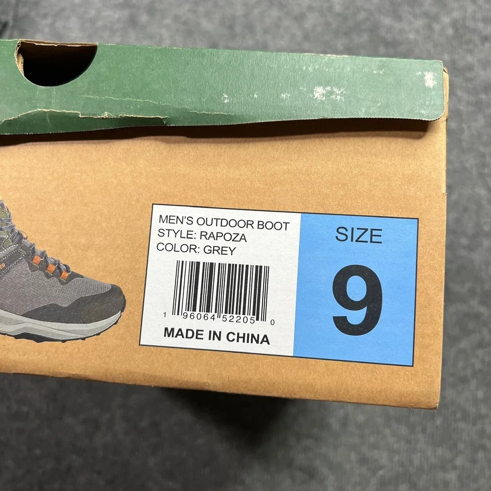 NIB‎ Eddie Bauer Mens 9 Rapoza Outdoor Hiking Sneaker Boot Grey 196064522050
